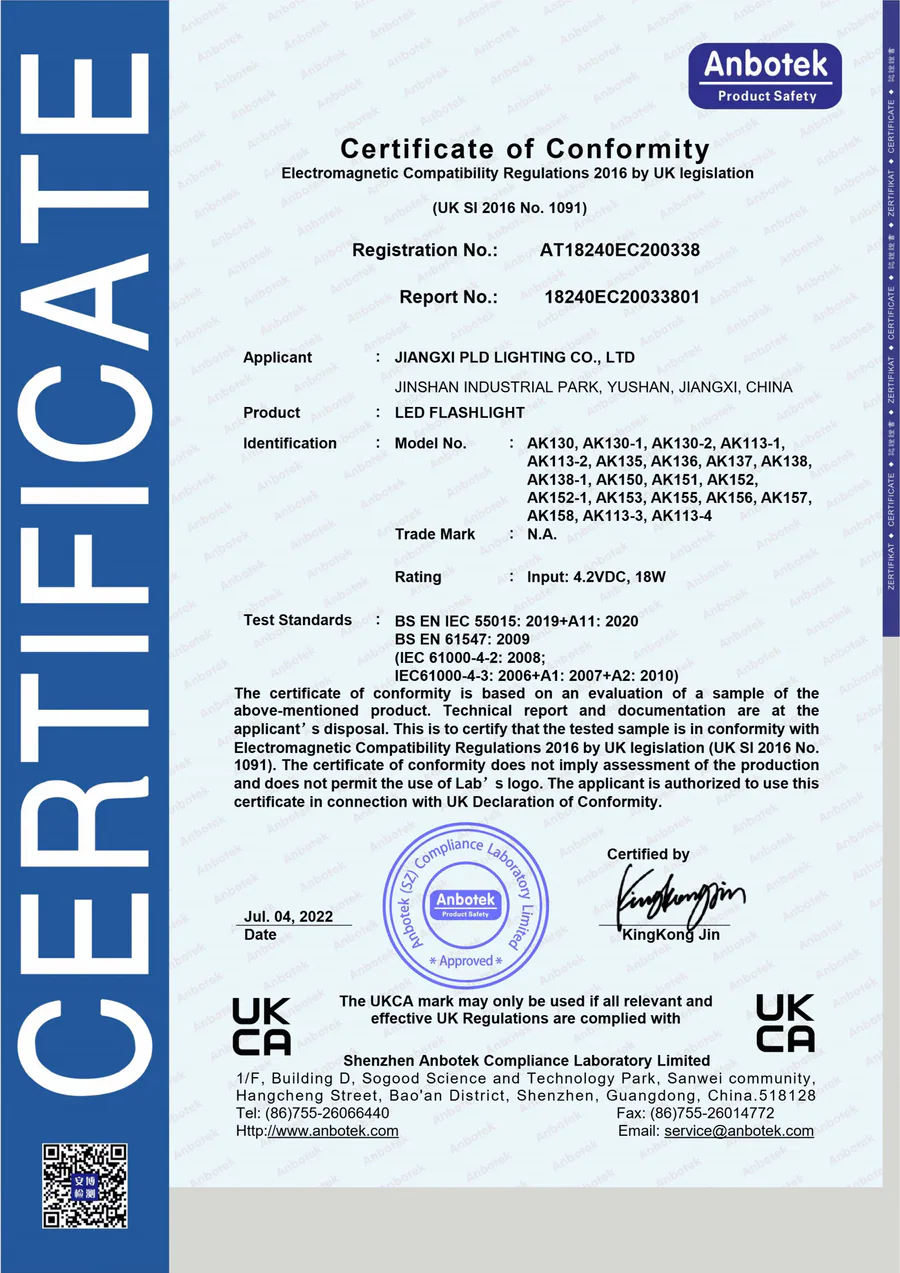 UKCA certificate of conformity