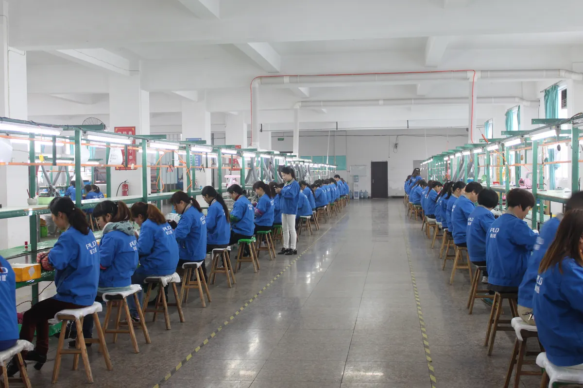 Assembly production line at PLD lighting factory