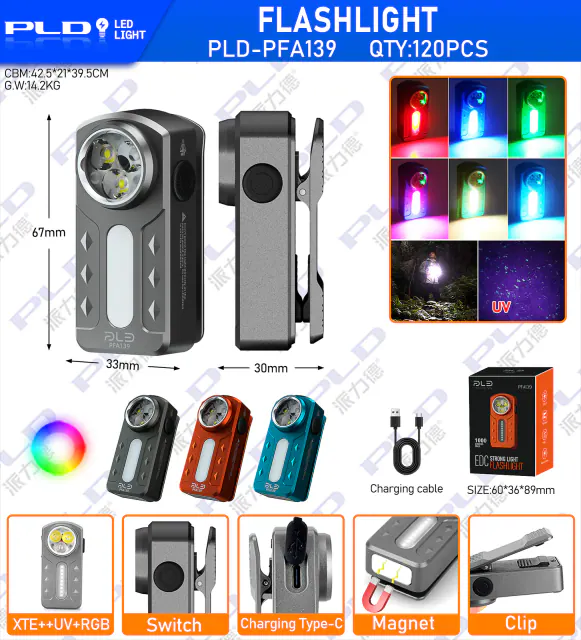 Compact EDC White Laser Flashlight with Red Light