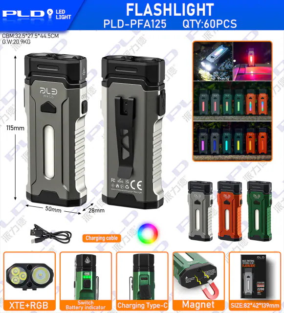 High-Output EDC Flashlight with Stepless Dimming